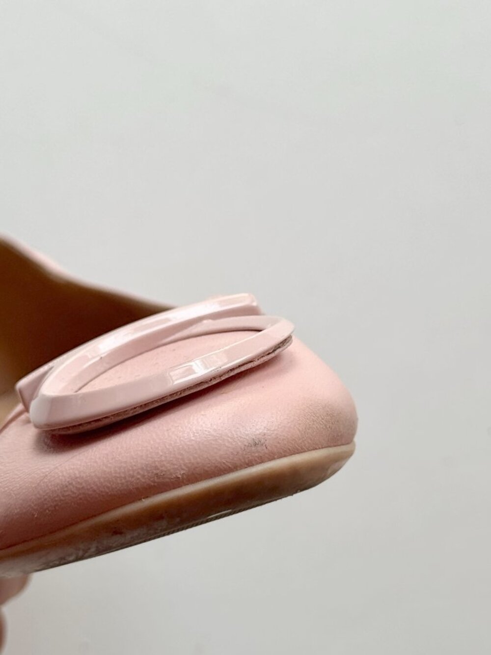 SALVATORE FERRAGAMO Ena Ballet Pink Leather Gancini Ballerina Flats, Size 8 - Picture 8 of 16